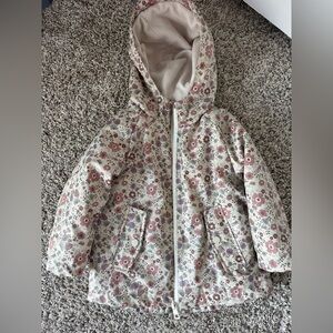 Zara Kids Floral Raincoat with Hood 18-24 months